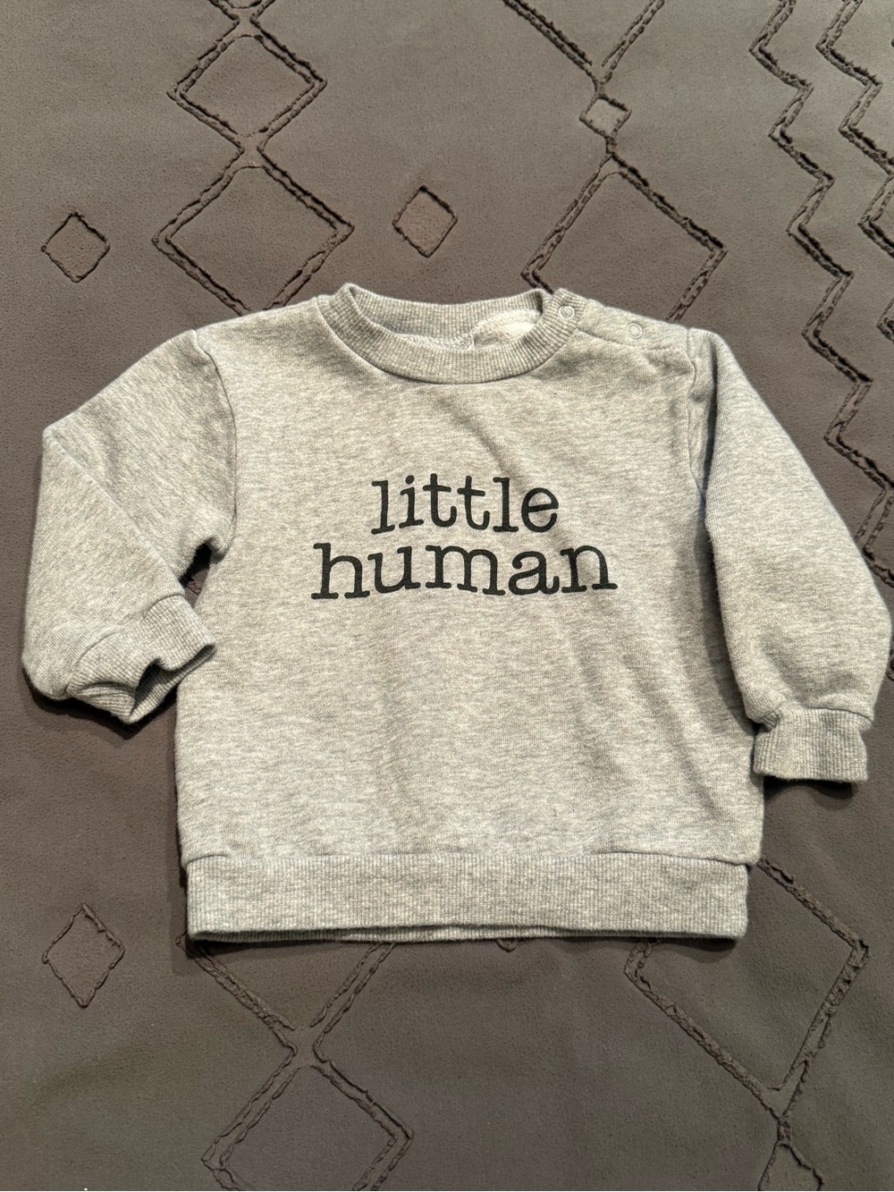 Indigo Gray "little human" Pullover Sweatshirt